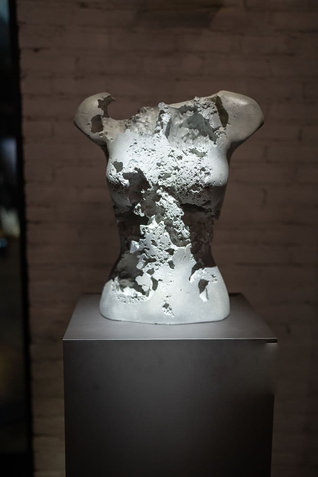 Void — a cement torso sculpture
